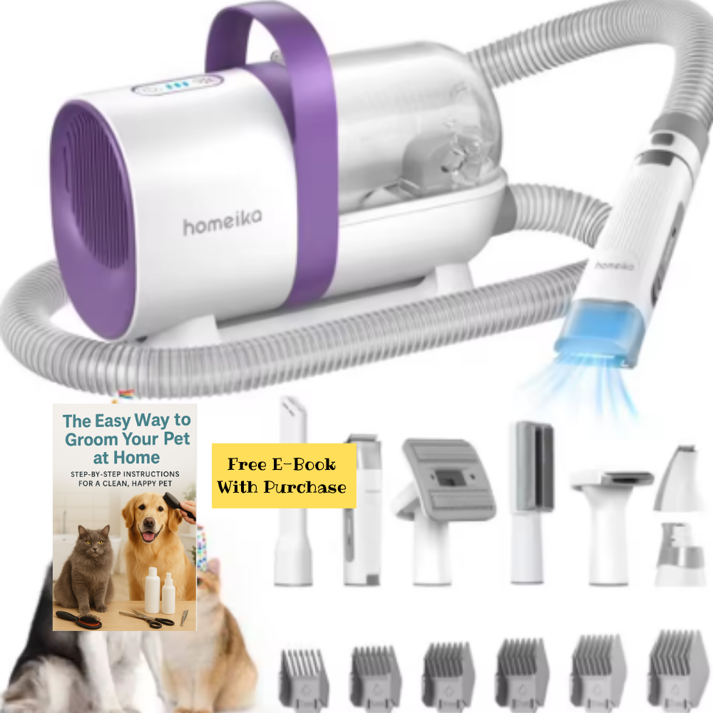 Homeika Pet Grooming Vacuum Kit